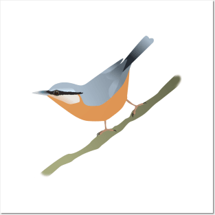 Nuthatch digital Posters and Art